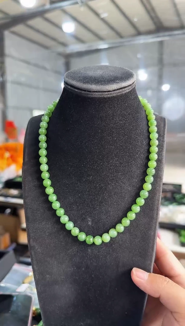 【闪购商品】和田玉（碧玉）项链未镶嵌约8mm，多样性发一