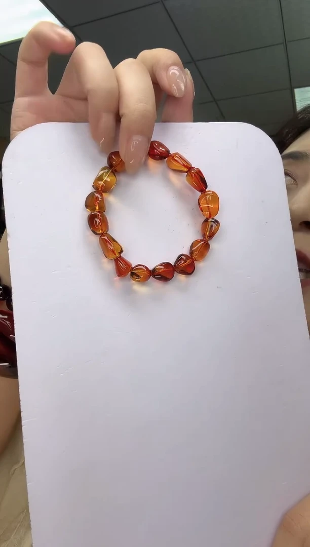 手串琥珀未镶嵌海**楼全净水血珀随形手串SDXP3662（ 9g）