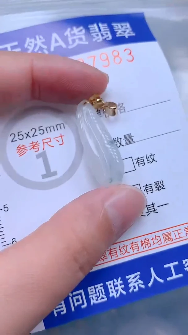 翡翠未镶嵌吊坠(不含链)1