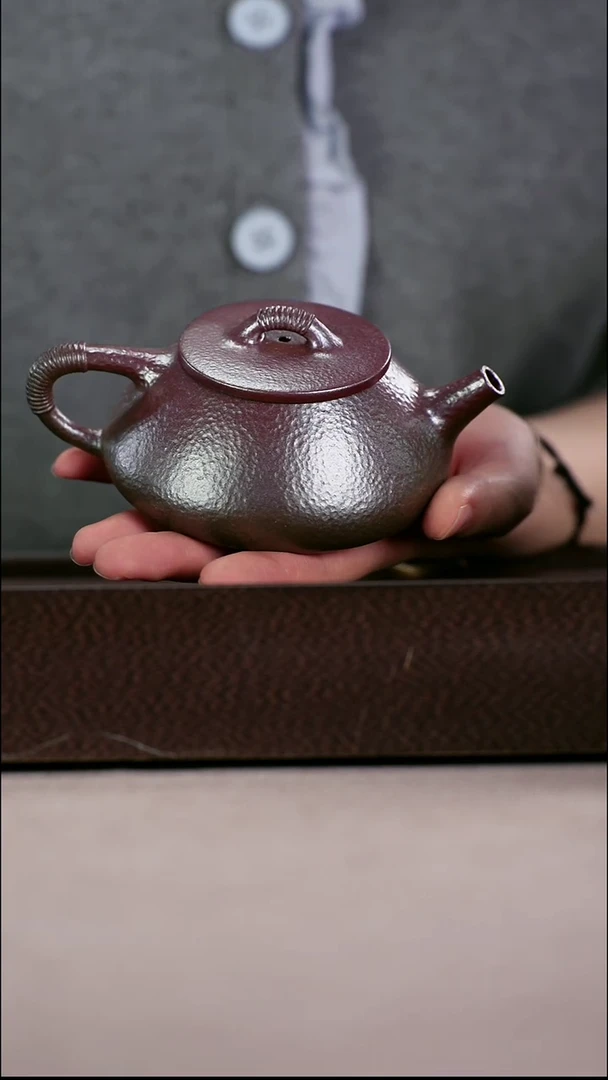 茶壶紫砂窑宝体验款锤纹线瓢