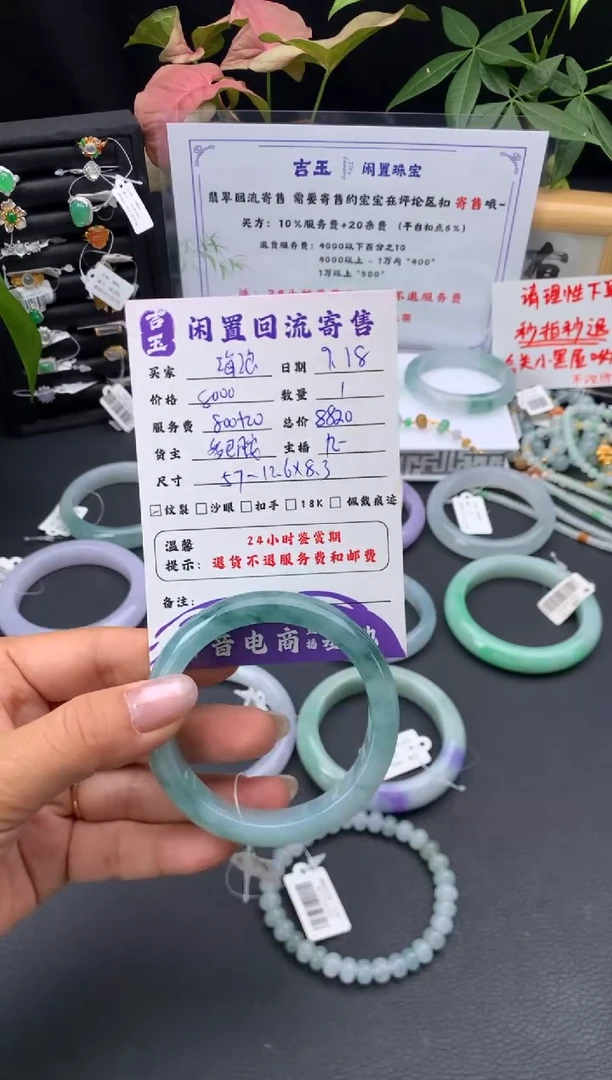 未镶嵌手镯翡翠海**声手镯