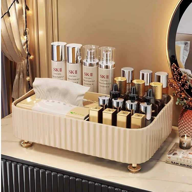 桌面化妆刷收纳筒化妆品置物架家用梳妆台眼影刷子口红盒笔筒纸巾