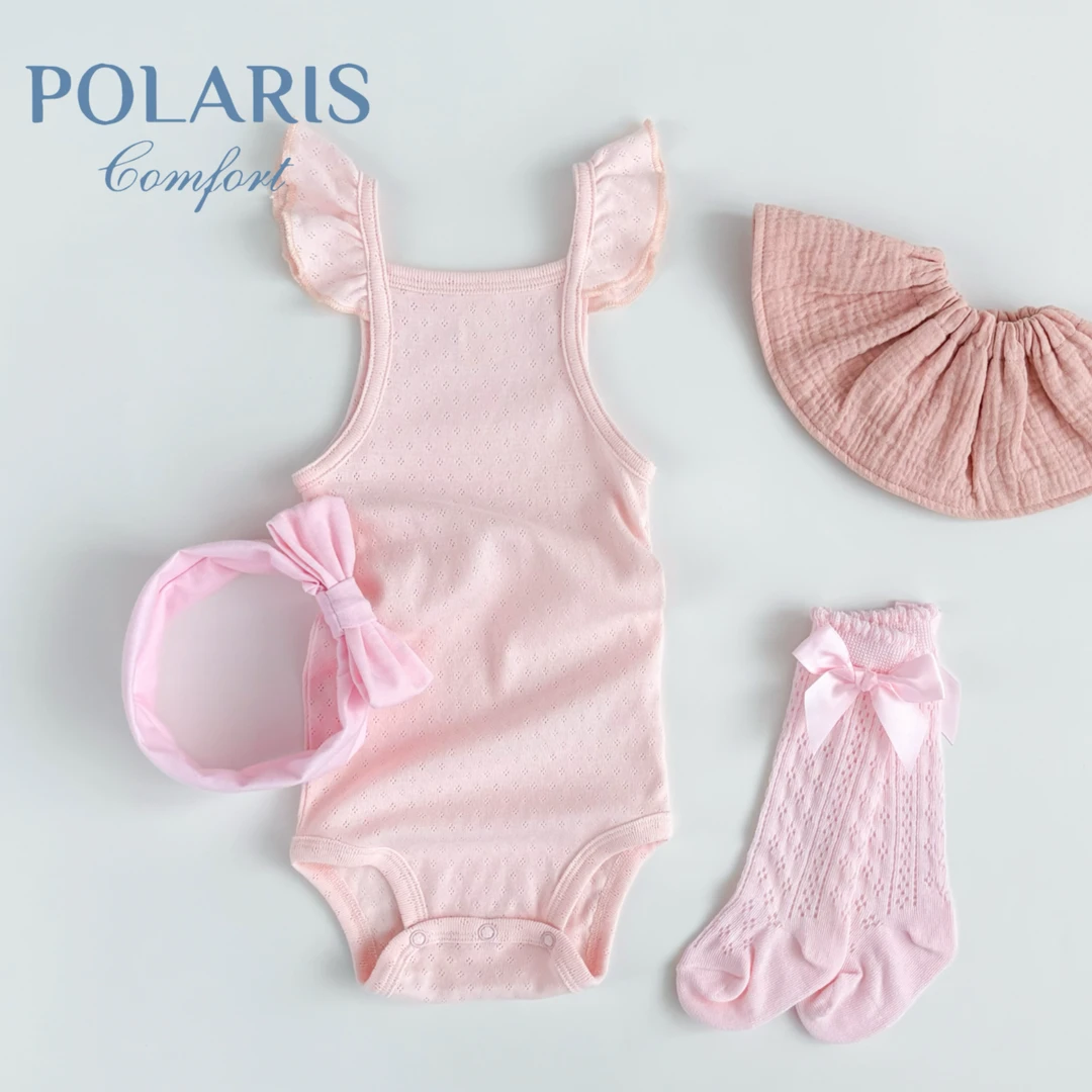 POLARIS | 桃之幺幺 | 夏日女宝宝薄款透气包屁衣夏天婴幼儿衣服