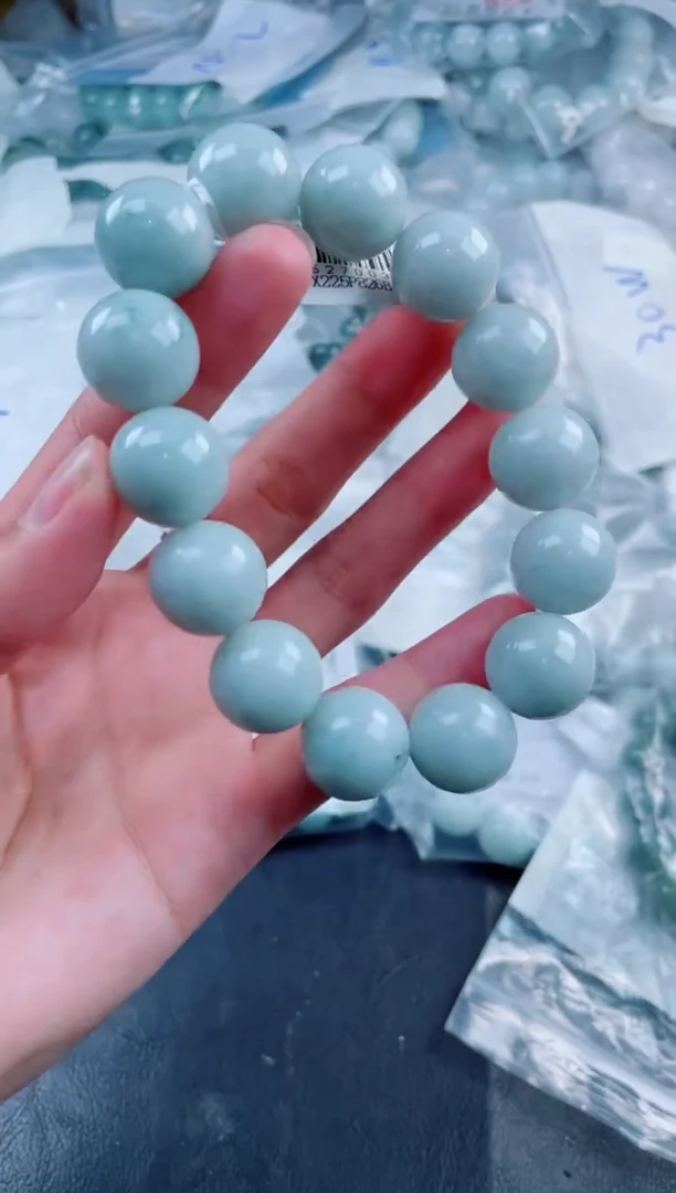 定制翡翠未镶嵌珠串多样性发货