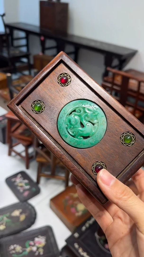 【闪购商品】木玉石镶嵌机关盒