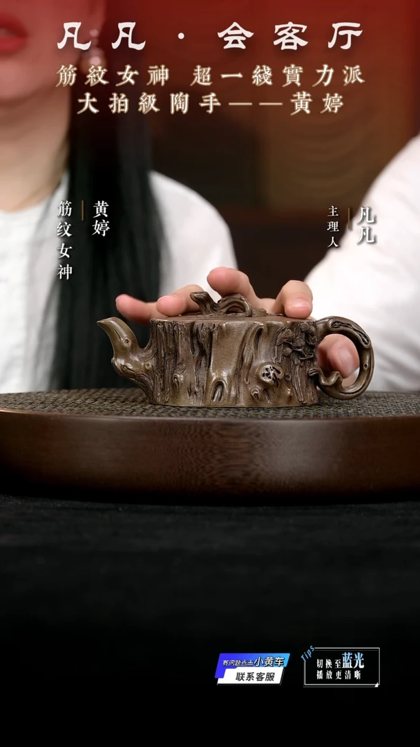 茶壶紫砂JW黄婷182 扁松桩老段泥280cc