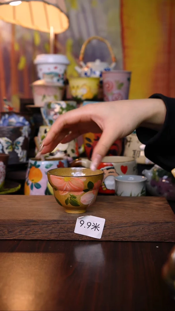 杯子陶泥垚手作 景德镇手工手绘陶瓷器物