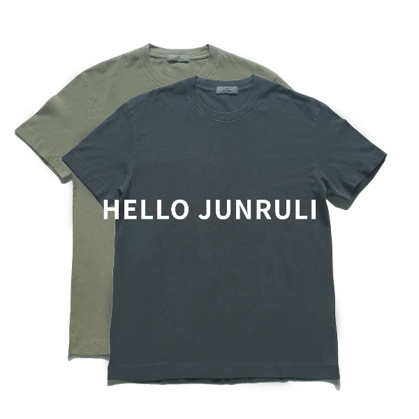 HELLO JUNRULI夏季简约纯色经典款短袖T恤