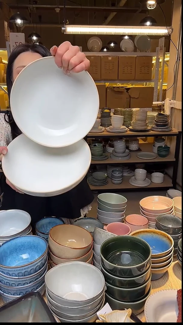 瓷74外贸尾货窑变釉下彩默外微瑕