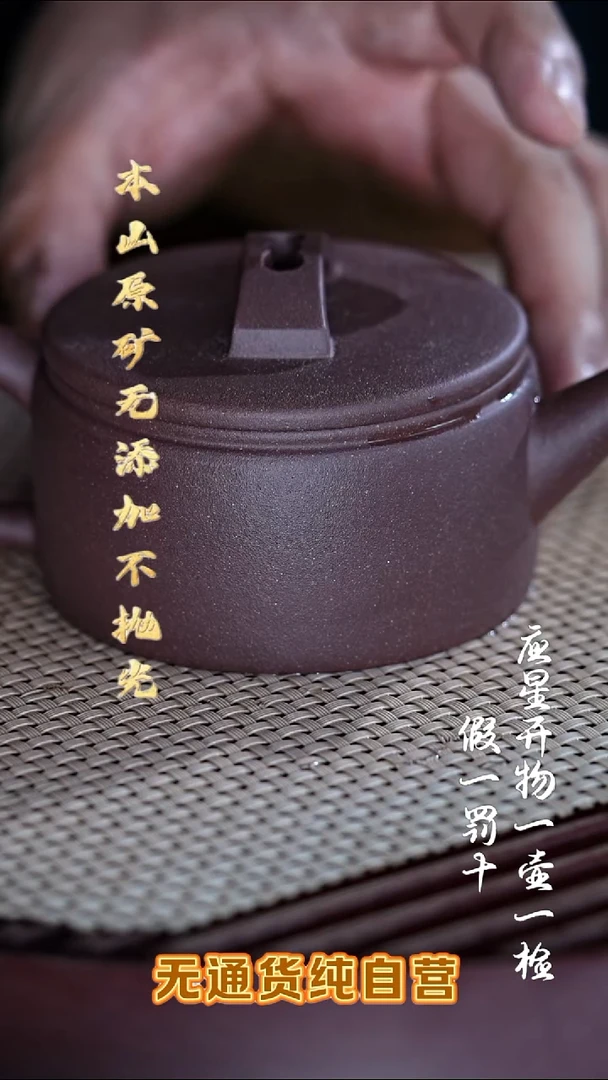 紫砂壶全砂革紫泥 汉瓦 190cc