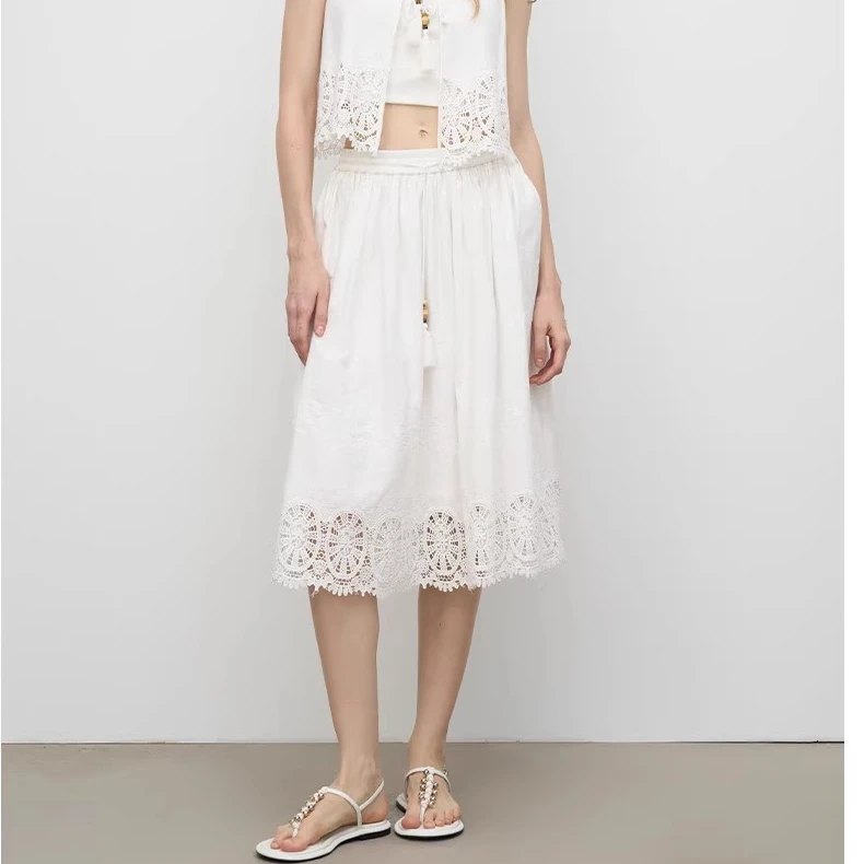 ODTD 浪漫拼接半裙25年春夏SSCFSKWHI216——1590