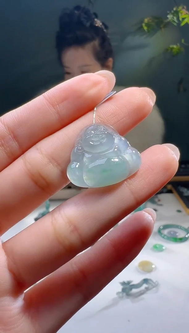 【闪购商品】翡翠颈饰未镶嵌天然A货翡翠佛公多样性发1