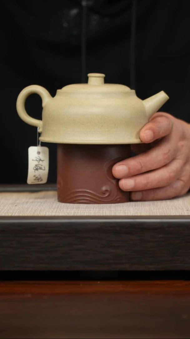 【闪购商品】紫砂茶壶本绿渔趣壶+云根惊涛杯