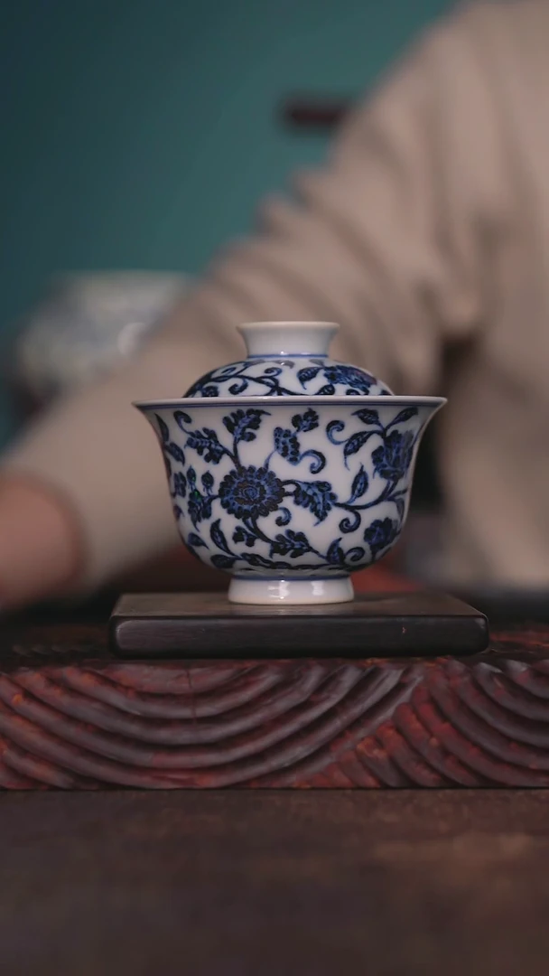 【闪购商品】且斋慕明茶菊牡丹盖碗