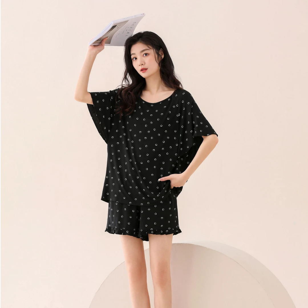 女短裤短袖夏季女透气睡衣舒适甜美23137和23138和23139和23136