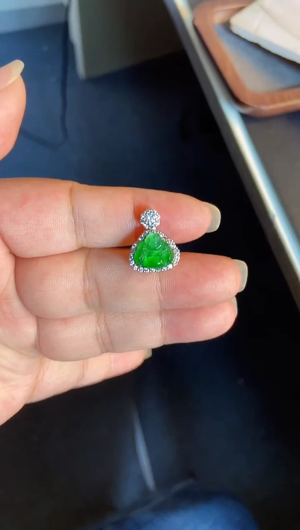 吊坠(不含链)银S925镶嵌翡翠1