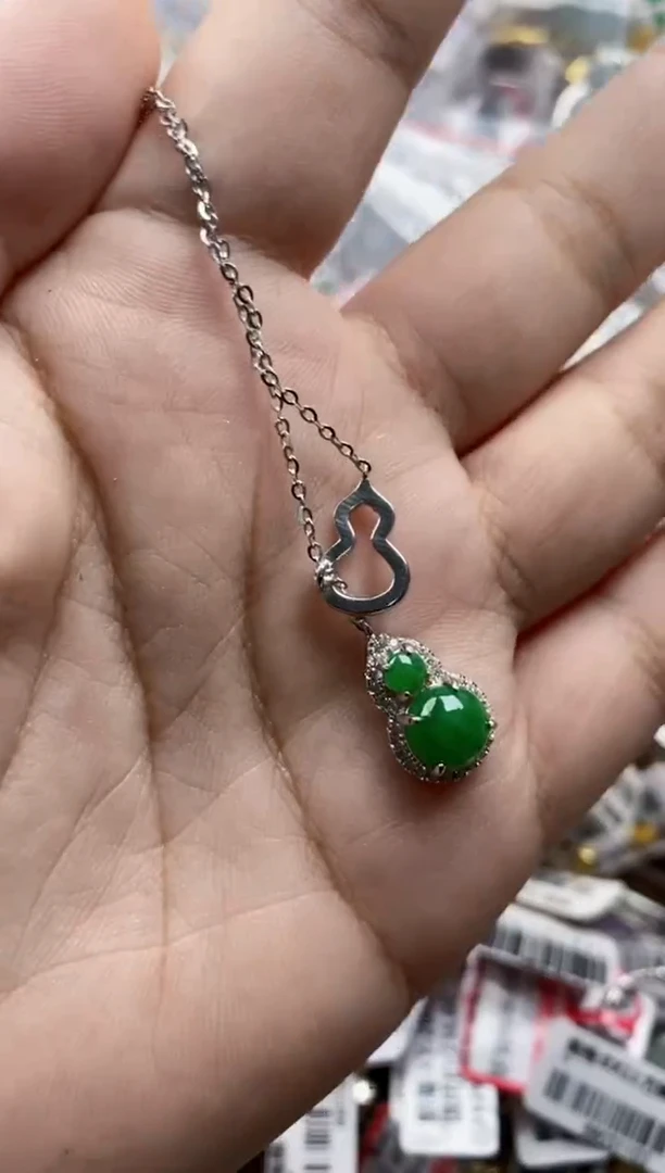 银S925镶嵌戒指翡翠666    4