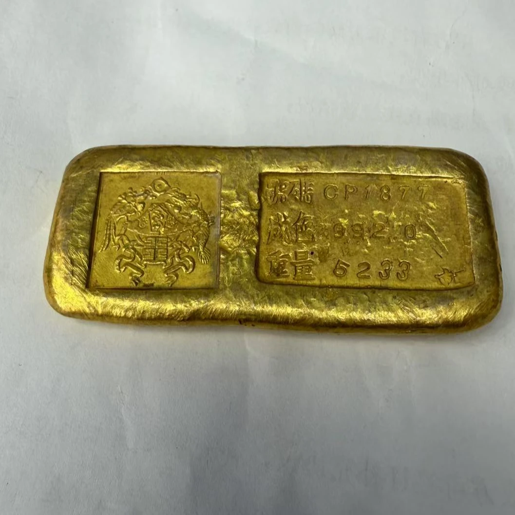 YY炉内提炼金色条子珍藏摆件01
