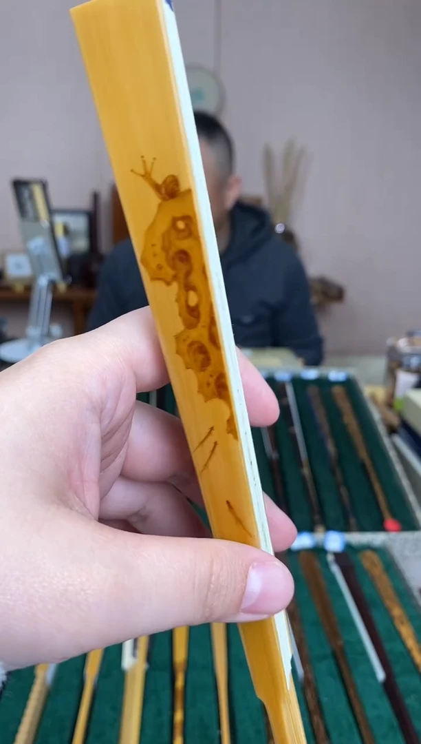 【闪购商品】扇子玉竹烙画折扇折扇