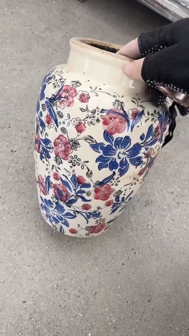 【闪购商品】陶瓷花盆高26cm内口9.5cm