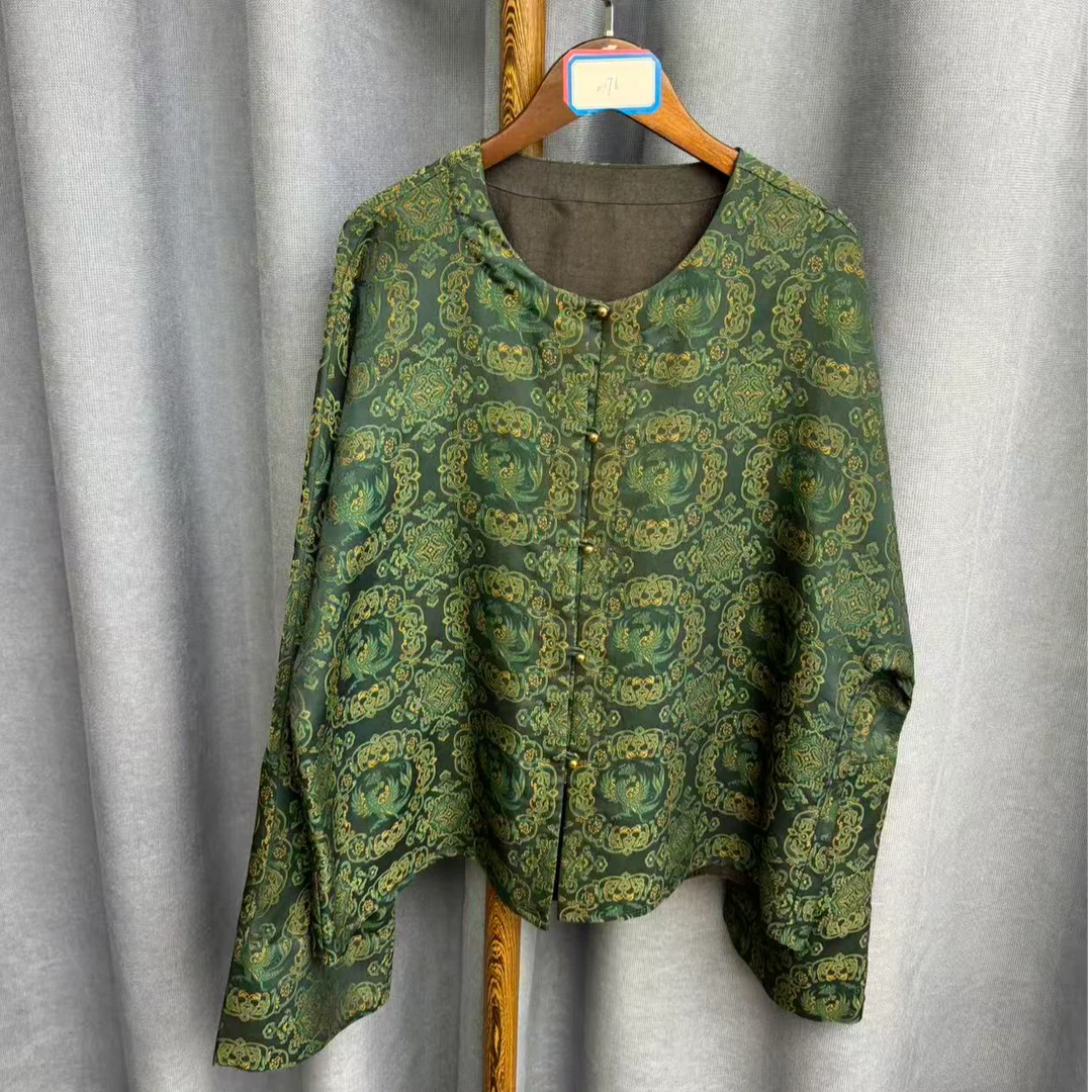 2025秋季新款真丝桑蚕丝香云纱百搭外套女Z176