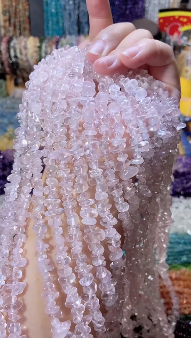 未镶嵌珠宝半成品水晶粉水晶