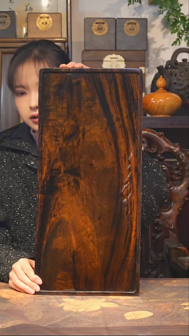 金丝楠小叶桢楠【52】纯手工精雕 整板整雕 满花干料茶盘