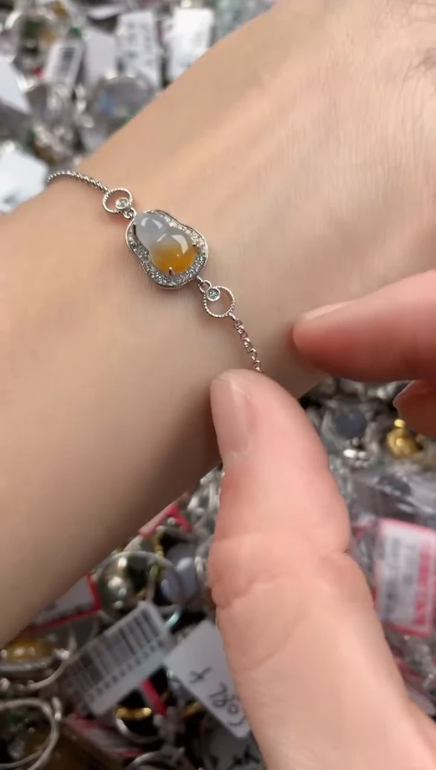 银S925镶嵌戒指翡翠555   10