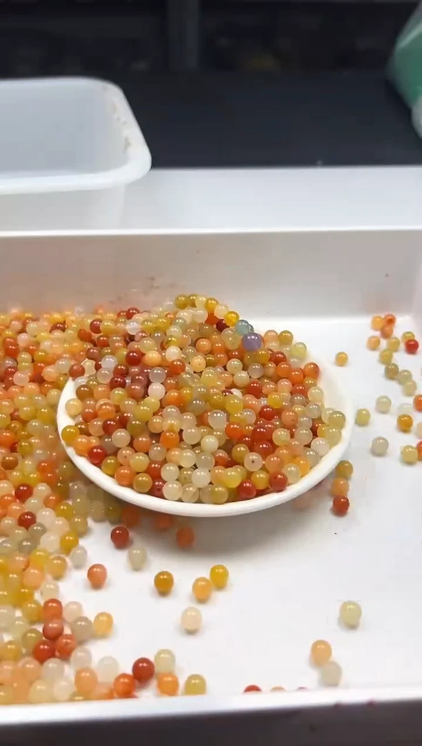 未镶嵌颈饰玛瑙/玉髓W362三彩金丝玉6MM*50颗
