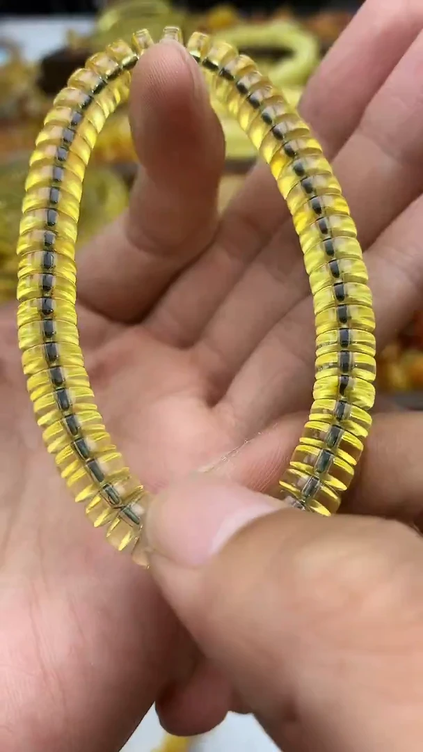 裸石蜜蜡未镶嵌手串卡8