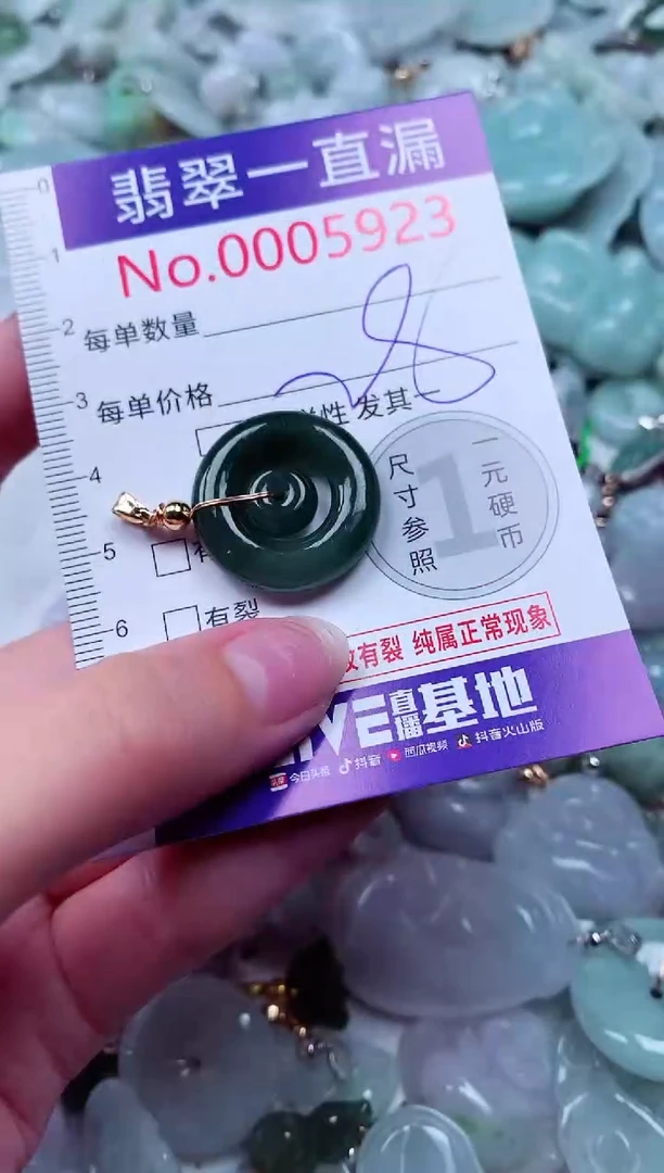 吊坠(不含链)未镶嵌翡翠5923