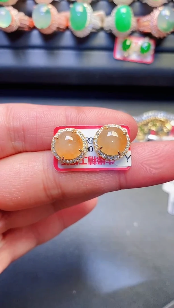 银S925镶嵌戒指翡翠天然