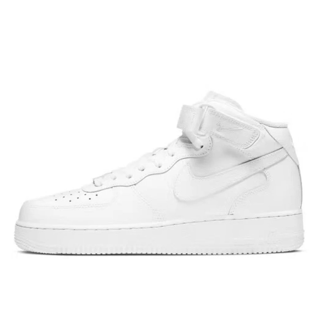 NIKE/耐克官方正品AF1空军一号中帮男款防滑耐磨板鞋CW2289-111