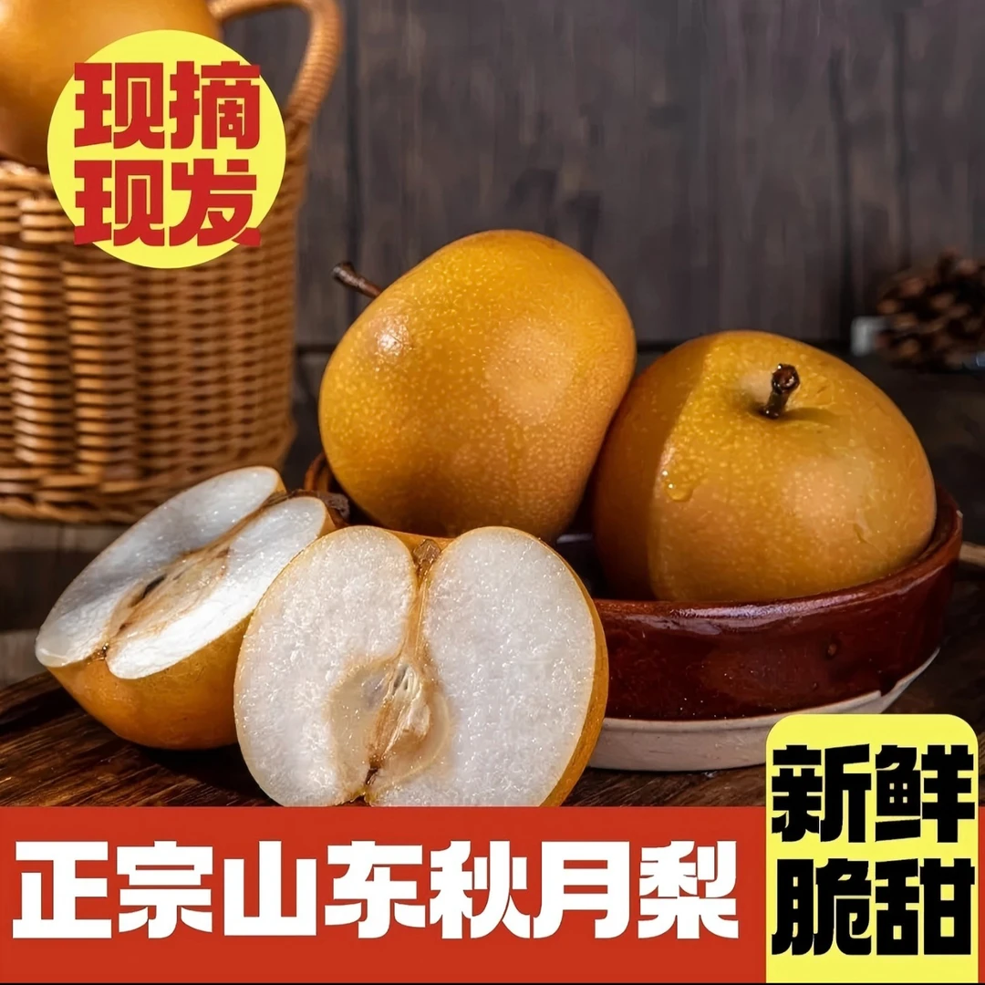 山东正宗秋月梨脆甜多汁应季新鲜水果