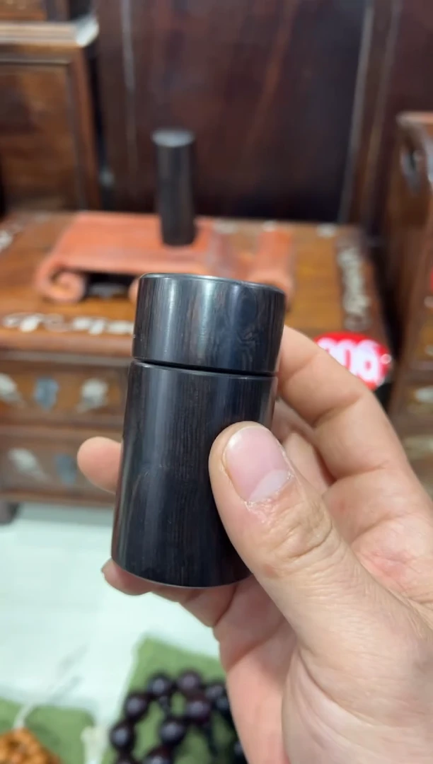 木木乌木紫光檀牙签罐大号