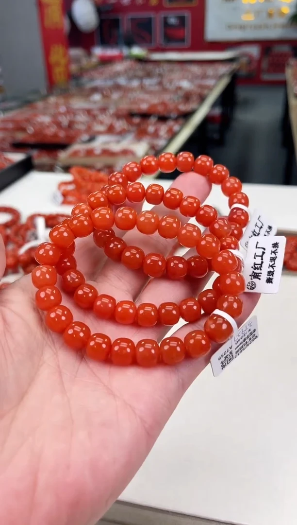 南红玛瑙滴水洞老型手串9+未镶嵌（多样式发其一）