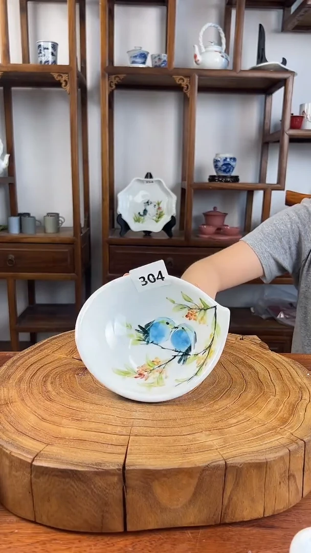 瓷片景德镇手绘（食品级）水滴碗304