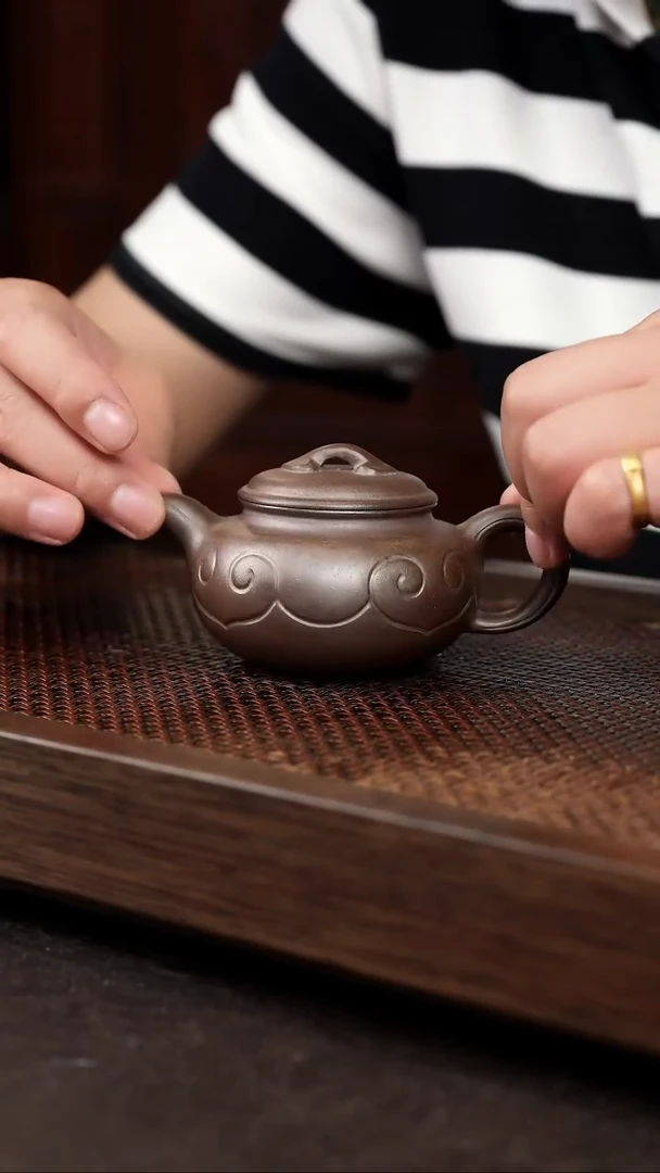 茶壶紫砂岩中泥如意仿古