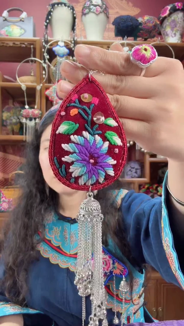 刺绣压襟46甜甜家