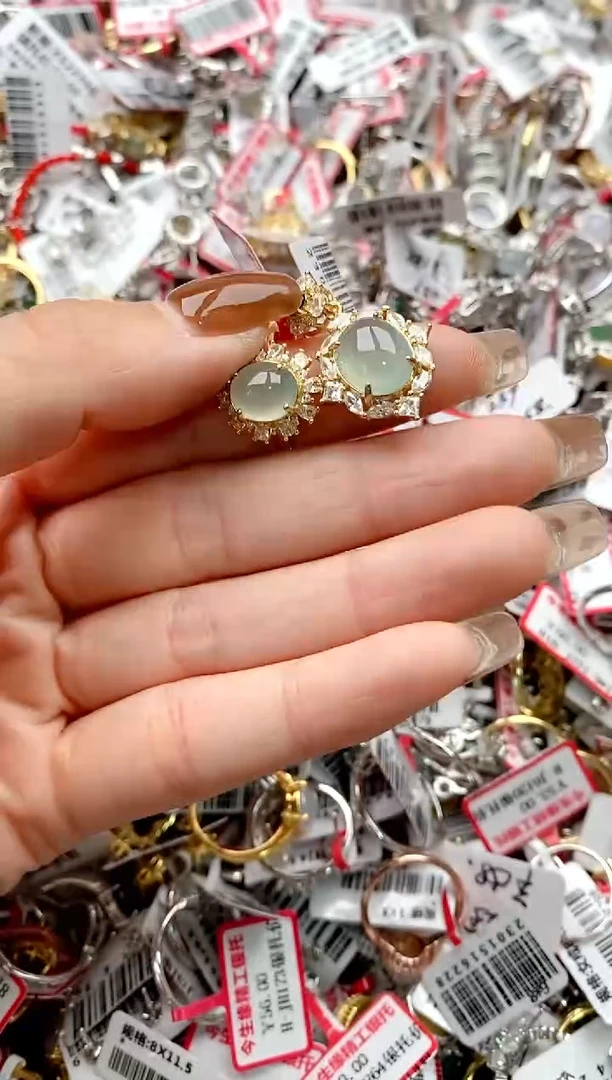 【闪购商品】翡翠戒指银S925镶嵌5555555     7