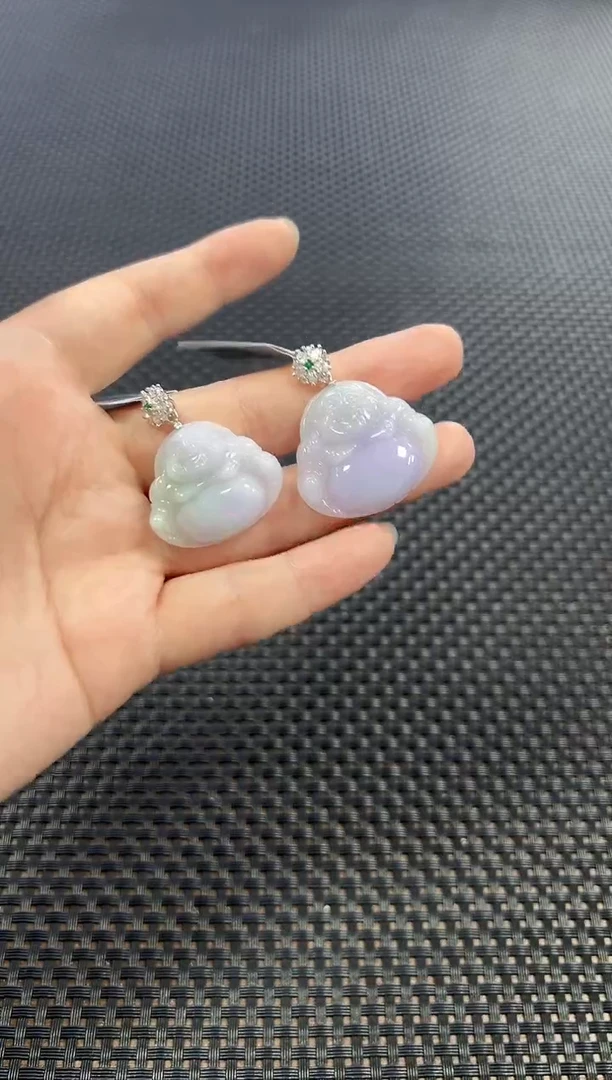 颈饰银S925镶嵌翡翠多样性发一件