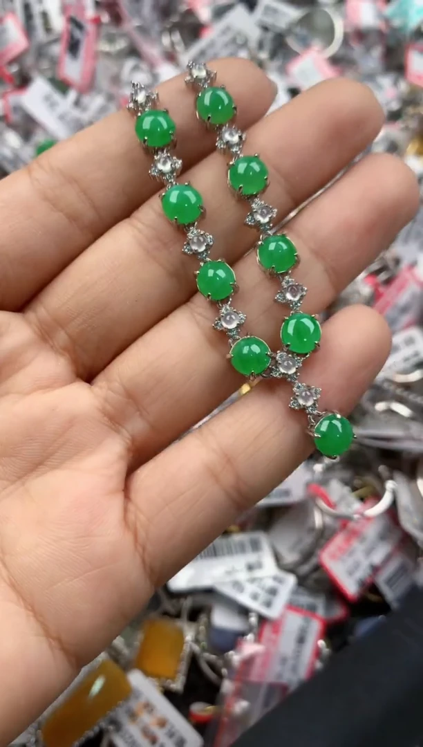 银S925镶嵌戒指翡翠7777-----2