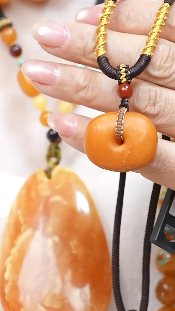 蜜蜡颈饰未镶嵌8791天然蜜蜡珠宝奇石全部保真
