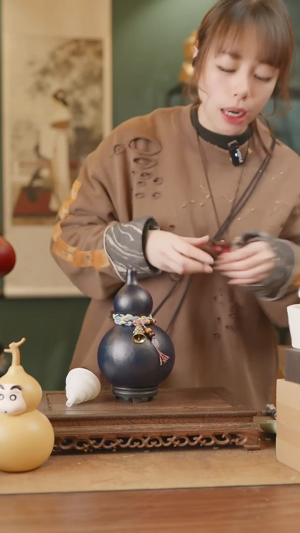 【闪购商品】294号精品天然大漆工艺防渗内胆酒葫芦~