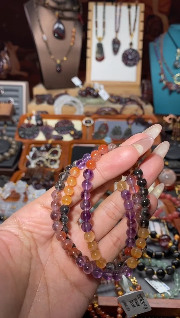 【闪购商品】水晶多圈手串未镶嵌极光23