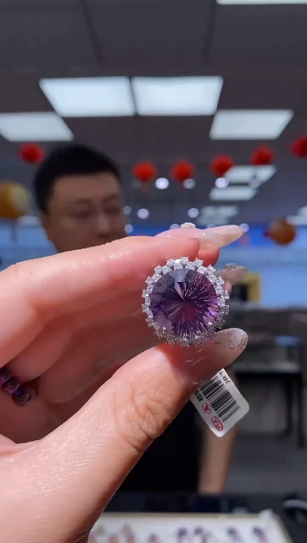 【闪购商品】水晶戒指银S925镶嵌JR3680-3