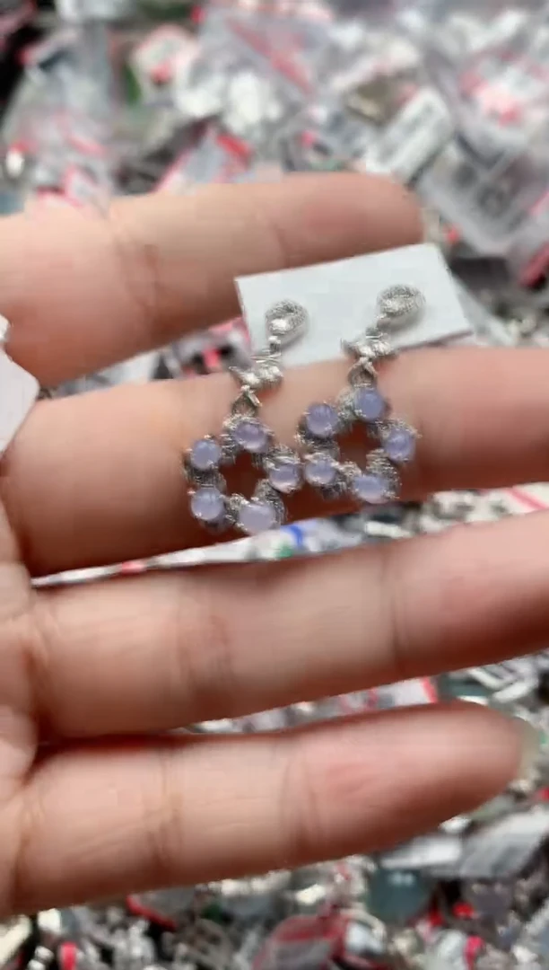 银S925镶嵌戒指翡翠天然A货缅甸翡翠