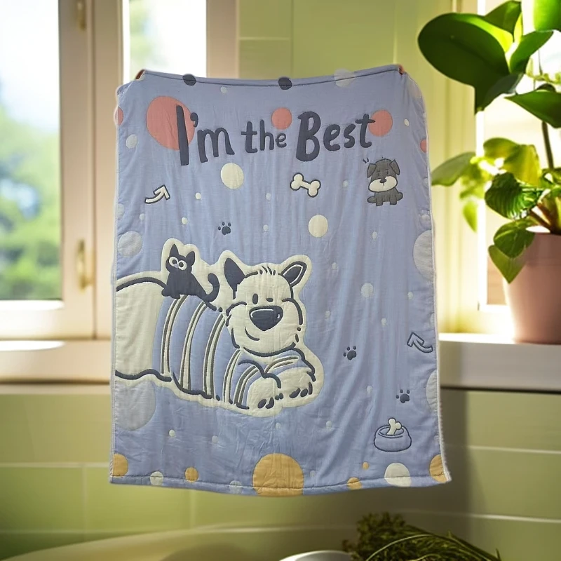 【莱特狗】  120*150cm 儿童全棉云朵棉舒适亲肤泡芙被