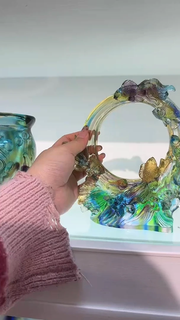 手工艺品琉璃金玉满堂