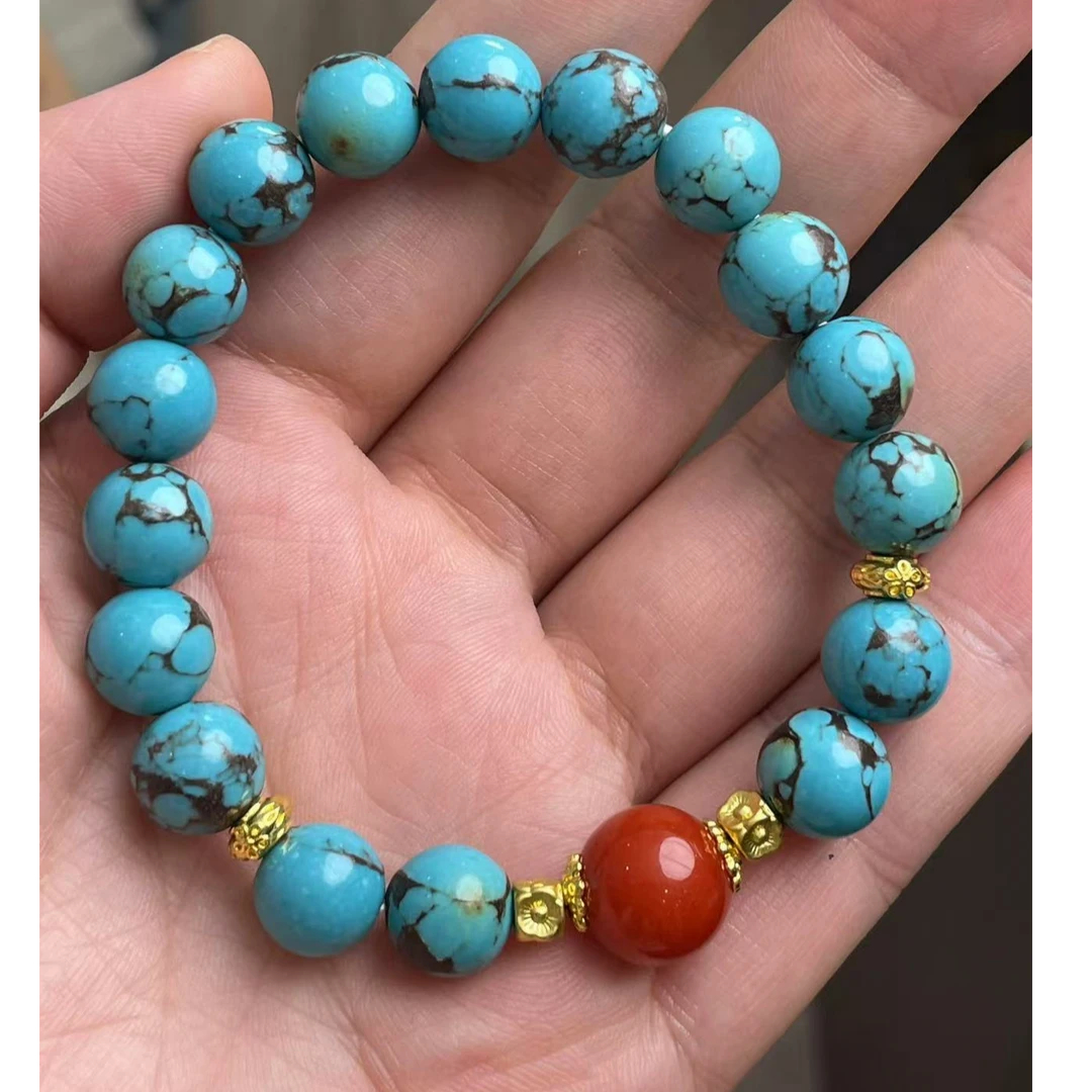 非金属珐琅手链 蓝色 铁线纹 手链
